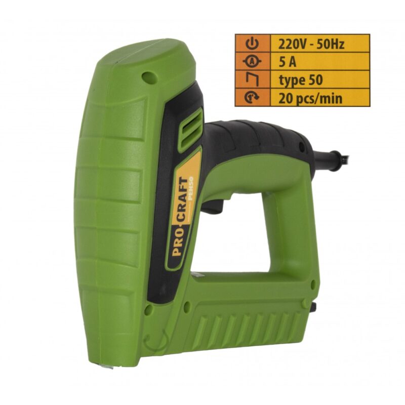 PEH50 capsator electric Procraft, produsul contine taxa timbru verde 2.5 ron, 1.3 kg - Masini fixare directa - Simple Tools