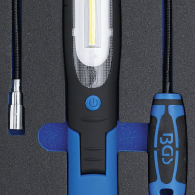 BGS 4146  Lampa de mana cu led si recuperator magnetic cu iluminare, 3 piese - Lampi portabile - Simple Tools