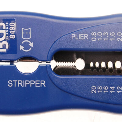 BGS 8490  2-IN-l  Cleste de sertizat papuci, taiat si dezizolat cabluri electrice, 0.8-2.6mm - Clesti speciali si cabluri pornire - Simple Tools