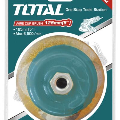 TOTAL - PERIE SARMA TIP CUPA - 125MM - Discuri/Burghie/Perii si Freze pentru METAL - Simple Tools