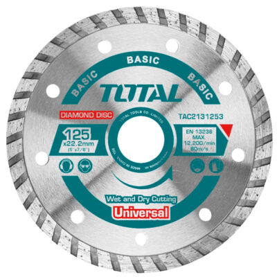 TOTAL - DISC DEBITARE BETON - 125MM - Discuri/Burghie/Dalti si Carote pentru BETON - Simple Tools