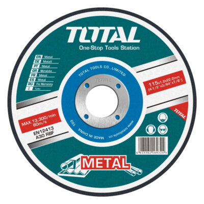 TOTAL - DISC DEBITARE METALE - 180MM - Discuri/Burghie/Perii si Freze pentru METAL - Simple Tools