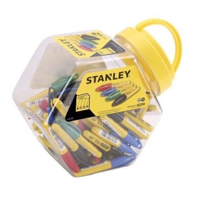 Set 72 minimarkere Stanley, culori diverse, varf subtire - Instrumente de scris si marcaj - Simple Tools