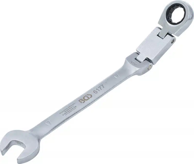 Cheie combinata cu clichet 17 mm dublu articulata