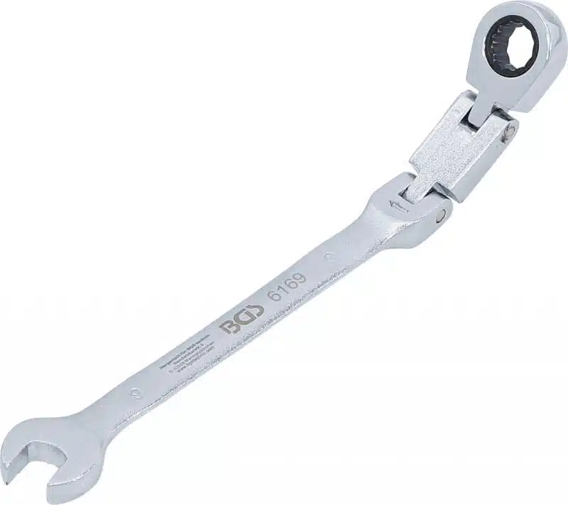 Cheie combinata cu clichet 9 mm dublu articulata