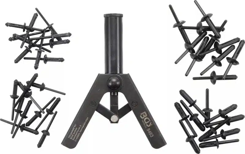Cleste pentru pop-nituri din plastic + 4 seturi de nituri x 10buc Cleste pentru pop-nituri din plastic + 4 seturi de nituri x 10buc