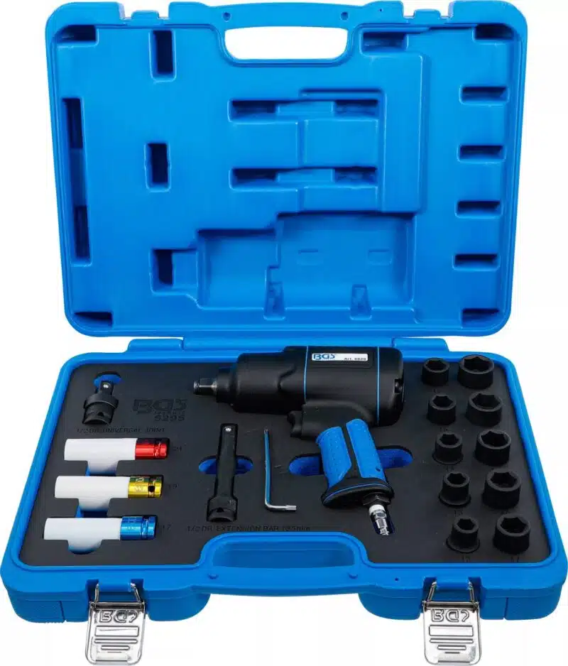 Pistol de impact 1200 Nm + chei tubulare de impact 12 - 22 mm Pistol de impact 1200 Nm + chei tubulare de impact 12 - 22 mm