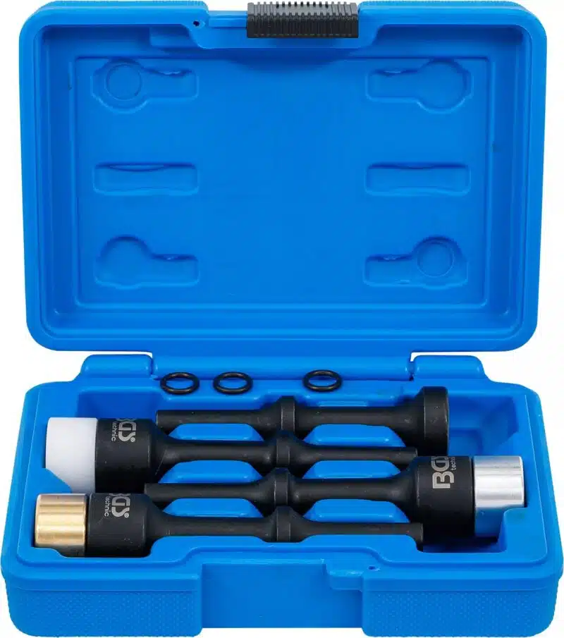 Set 4 dornuri pentru dalta pneumatica cu capete din materiale diferite : Teflon