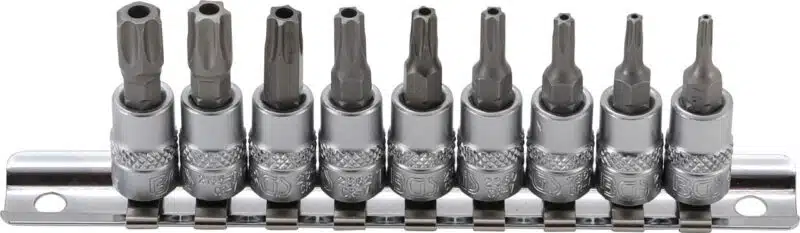 Set biti Torx T-star cu gaura T10 - T50