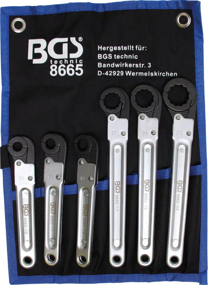 Set chei cu clichet pentru conducte | 6 piese