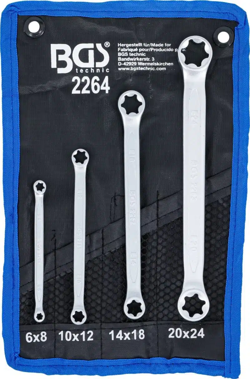 Set chei inelare duble cu capete Profil E | E6xE8 - E20xE24 | 4 piese