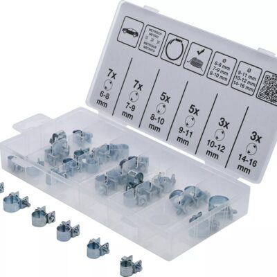 Set coliere din otel pentru furtun cu diametre de la 6-8 mm pana la 16-46 mm