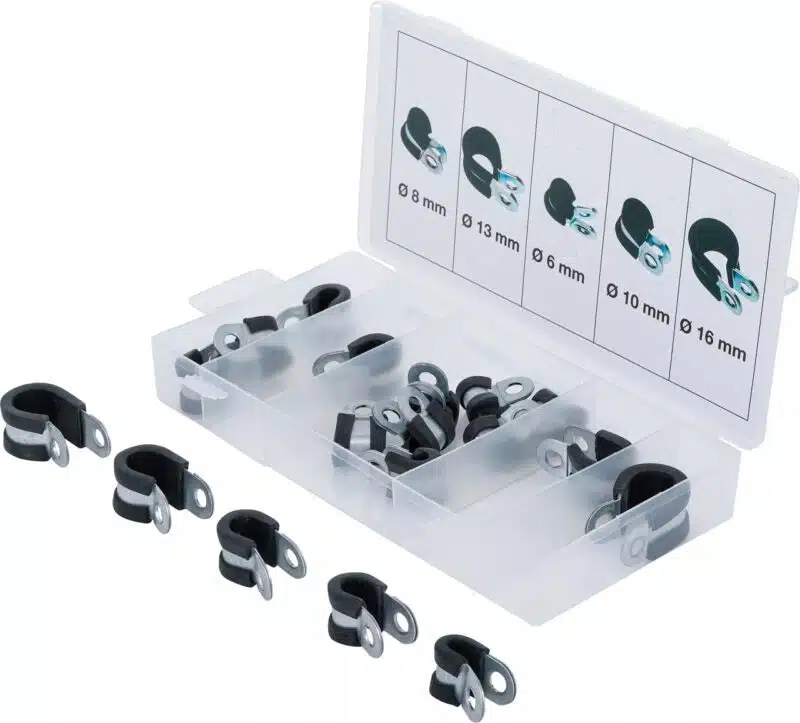 Set coliere izolate 6-16mm pentru pozat cobluri si conducte Set coliere izolate 6-16mm pentru pozat cobluri si conducte