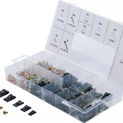 Set de holsuruburi si cleme metalice, 170 piese, BGS 8114