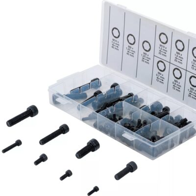 Set şuruburi cu cap cilindric M4 - M10 cu lacas pentru cheie tip Inbus