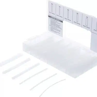 Set tile din varnis termoretractant cu diametre diferite | transparent | 150 piese