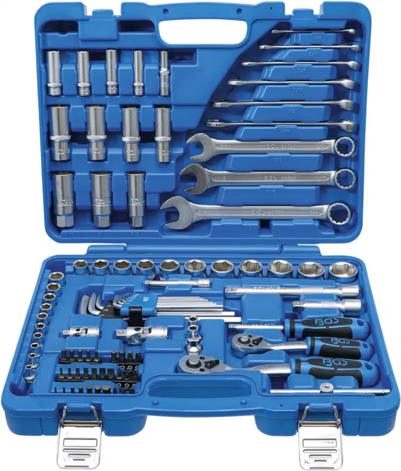 Trusa tubulare 1/4" + 3/8" + chei combinate in inch