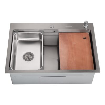 Chiuveta de bucatarie handmade Sandonna HD7050 cu tavita