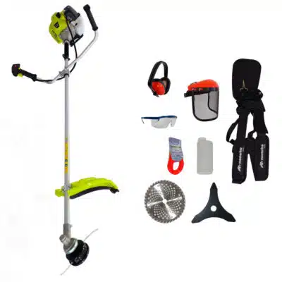 Motocoasa de umar pe benzina MESTERINO TOOLS NT-BC430A, motor in 2 timpi, 43cc, 2 CP, turatie maxima 10000 RPM, 10 accesorii
