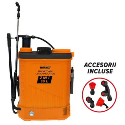 Pompa de stropit cu acumulator / manuala TechnoWorker 2 in1, 16L