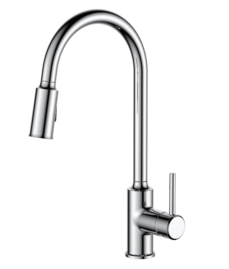 Baterie de bucatarie SanDonna CAMI cu dus extractibil si 2 functii de curgere a apei - Inox Baterie de bucatarie SanDonna CAMI cu dus extractibil si 2 functii de curgere a apei - Inox