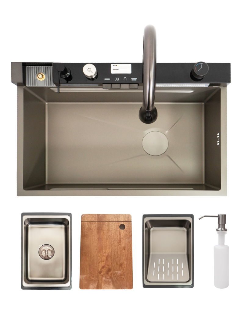 Chiuveta de bucatarie multifunctionala SanDonna HD7550 + consola cu baterie