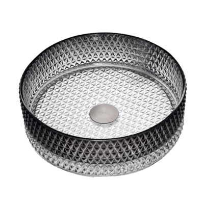 Lavoar din sticla securizata Sandonna Mira - Negru transparent