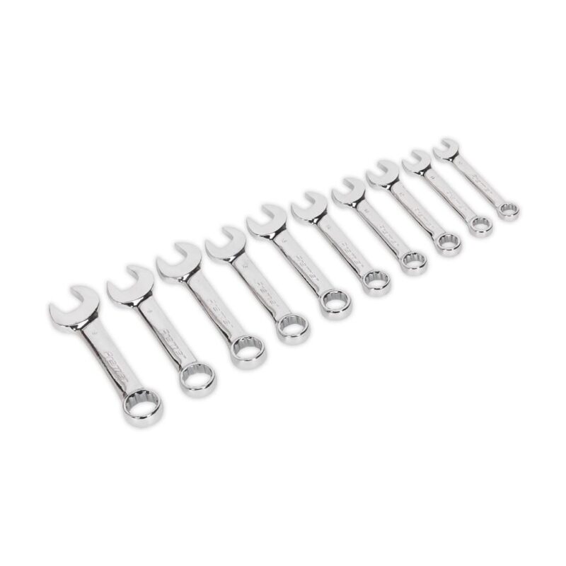 Set chei combinate scurte 10 piese 10‑19 mm Sealey