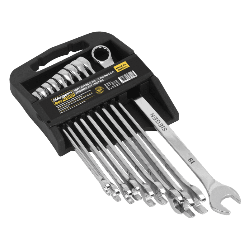 Set chei combinate extra lungi 10 piese 10‑19 mm Sealey