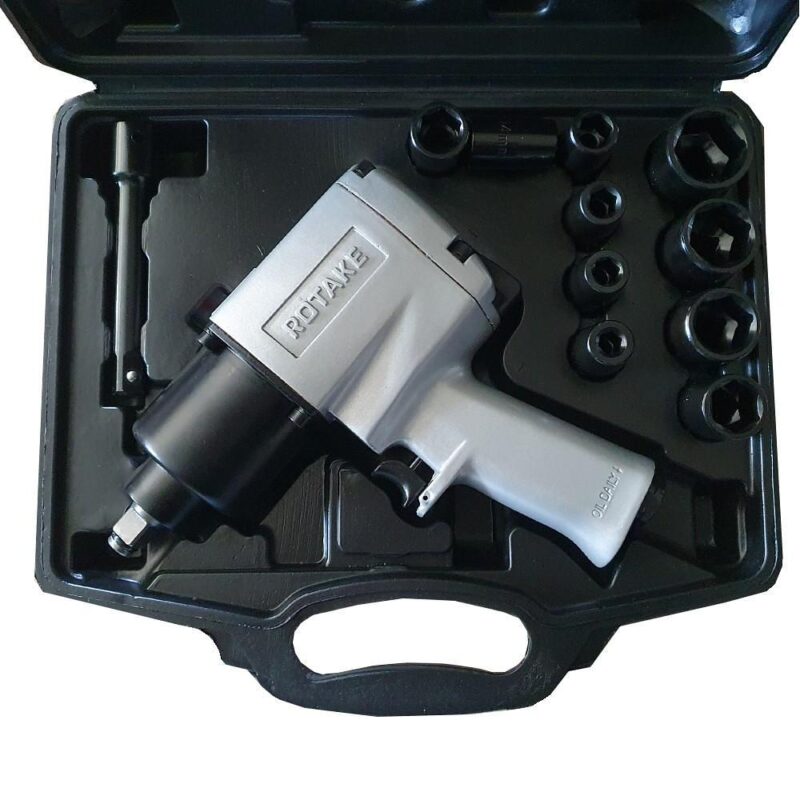 Set pistol pneumatic de impact 1/2" si chei tubulare de impact Rotake Set pistol pneumatic de impact 1/2" si chei tubulare de impact Rotake