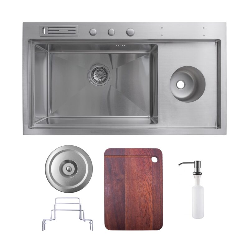 Chiuveta de bucatarie handmade Sandonna HD 9250 - Inox Chiuveta de bucatarie handmade Sandonna HD 9250 - Inox