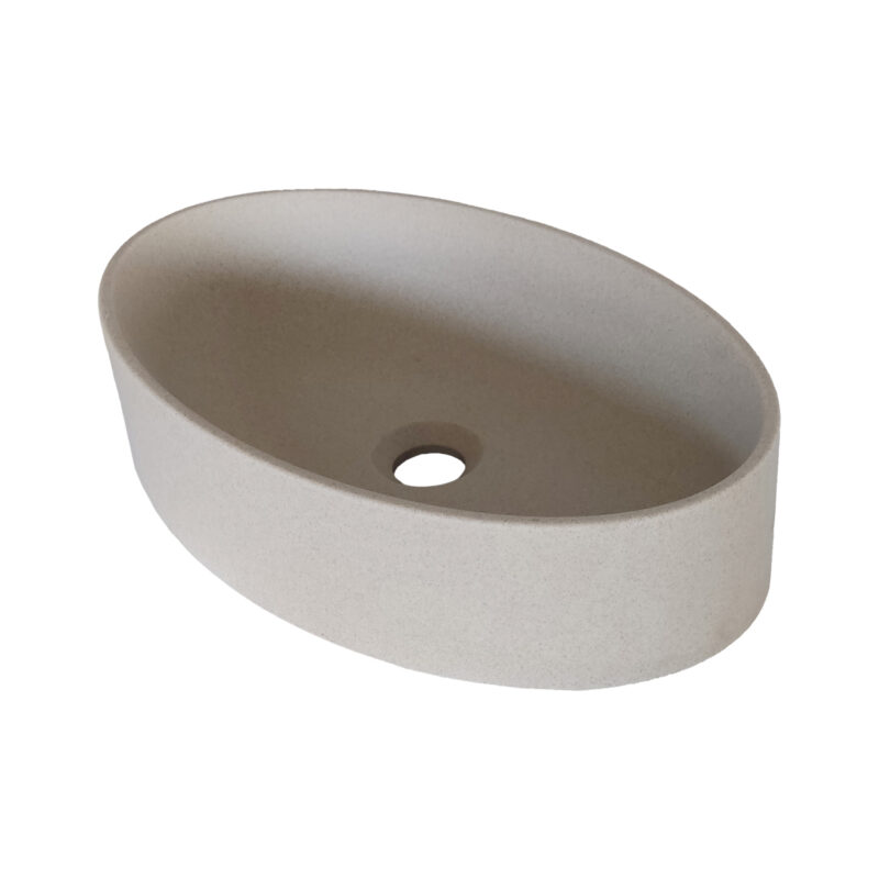 Lavoar de baie oval din granit compozit SanDonna ARONDI - Bej Lavoar de baie oval din granit compozit SanDonna ARONDI - Bej
