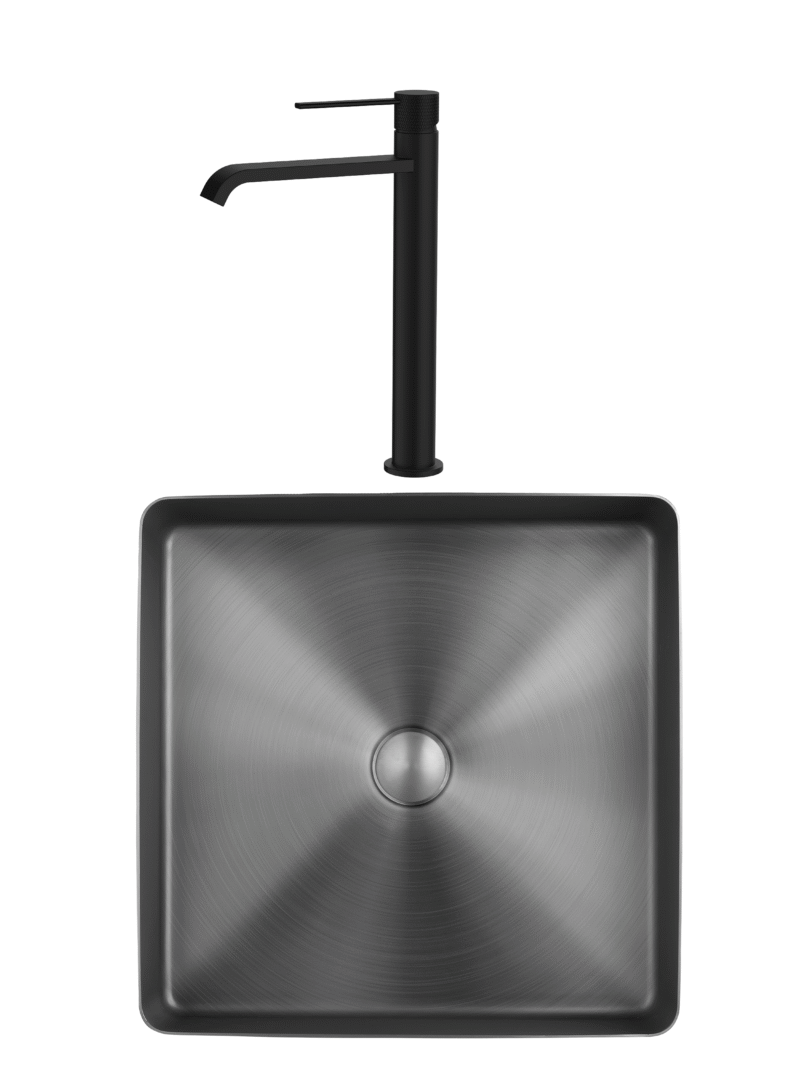SET Lavoar de baie inox HD4040 + Baterie Dorota negru - Negru SET Lavoar de baie inox HD4040 + Baterie Dorota negru - Negru
