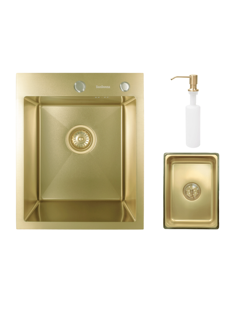 Chiuveta de bucatarie handmade Sandonna HD4050 - Auriu