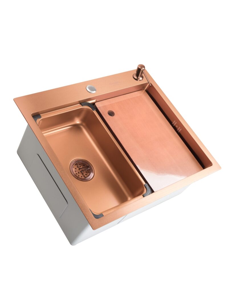 Chiuveta de bucatarie din inox SanDonna HD6050 cu tavita de scurgere detasabila Chiuveta de bucatarie din inox SanDonna HD6050 cu tavita de scurgere detasabila