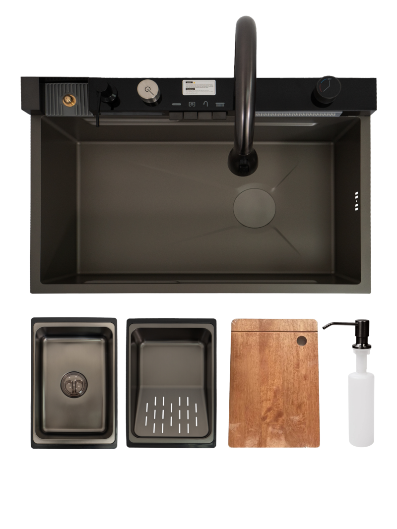 Chiuveta de bucatarie multifunctionala SanDonna HD7550 + consola cu baterie Chiuveta de bucatarie multifunctionala SanDonna HD7550 + consola cu baterie