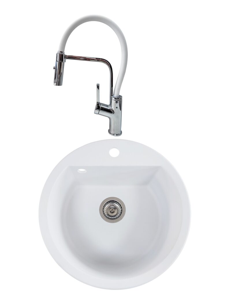 SET Chiuveta SanDonna LENA 510 alb + Baterie SanDonna ANDRA alb - Alb SET Chiuveta SanDonna LENA 510 alb + Baterie SanDonna ANDRA alb - Alb