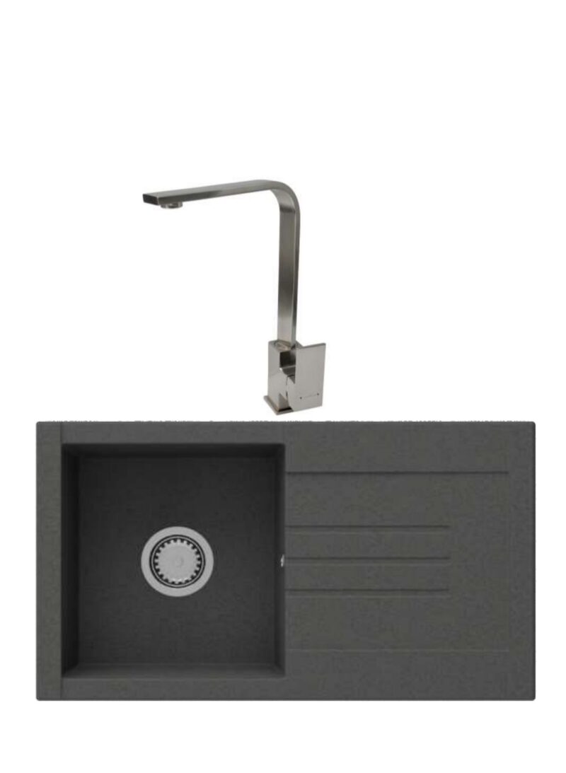SET Chiuveta SanDonna ARONA + Baterie SanDonna NERA - Negru SET Chiuveta SanDonna ARONA + Baterie SanDonna NERA - Negru