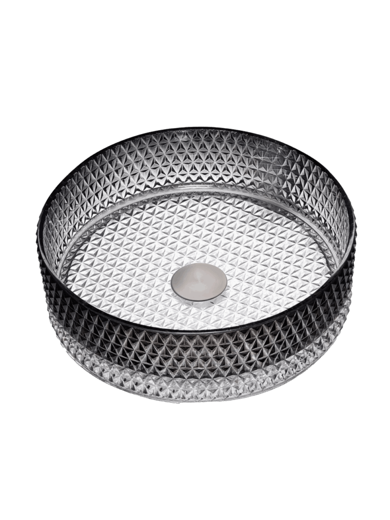 Lavoar din sticla securizata Sandonna Mira - Negru transparent