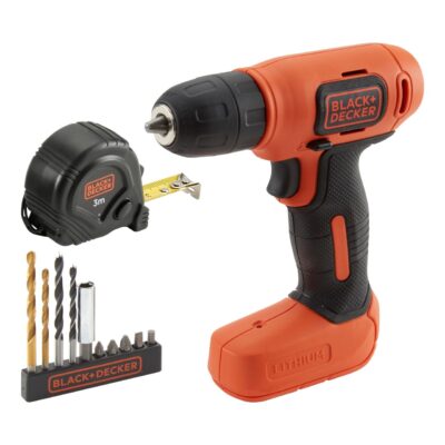 Masina de gaurit si insurubat Black&Decker BDCD8GPA-QW  cu acumulator Li-i-Ion  de 7.2V + ruleta, biti, burghie si adaptor