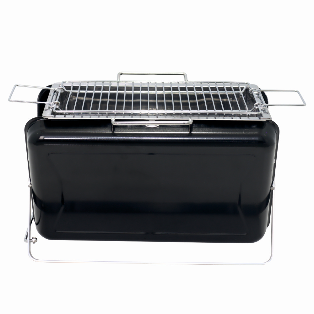 Gratar pe carbuni KLUGMEISTER KY3421, portabil tip valiza, material otel, suprafata gatire 33×20 cm – In lucru Gratar pe carbuni KLUGMEISTER KY3421, portabil tip valiza, material otel, suprafata gatire 33x20 cm - In lucru