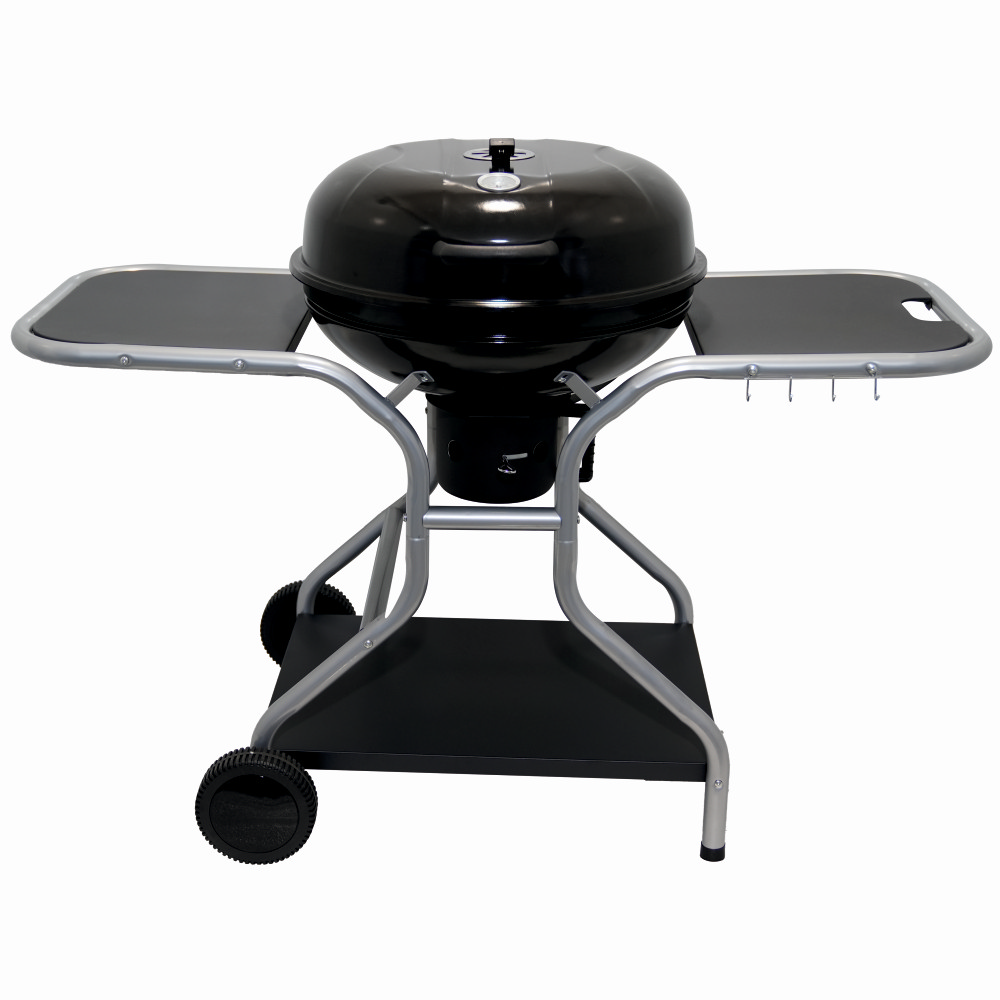 Gratar pe carbuni KLUGMEISTER KY22020T, material otel, cu capac si roti de deplasare, inaltime gatire 78 cm, dimensiuni 133x67x98 cm – In lucru Gratar pe carbuni KLUGMEISTER KY22020T, material otel, cu capac si roti de deplasare, inaltime gatire 78 cm, dimensiuni 133x67x98 cm - In lucru