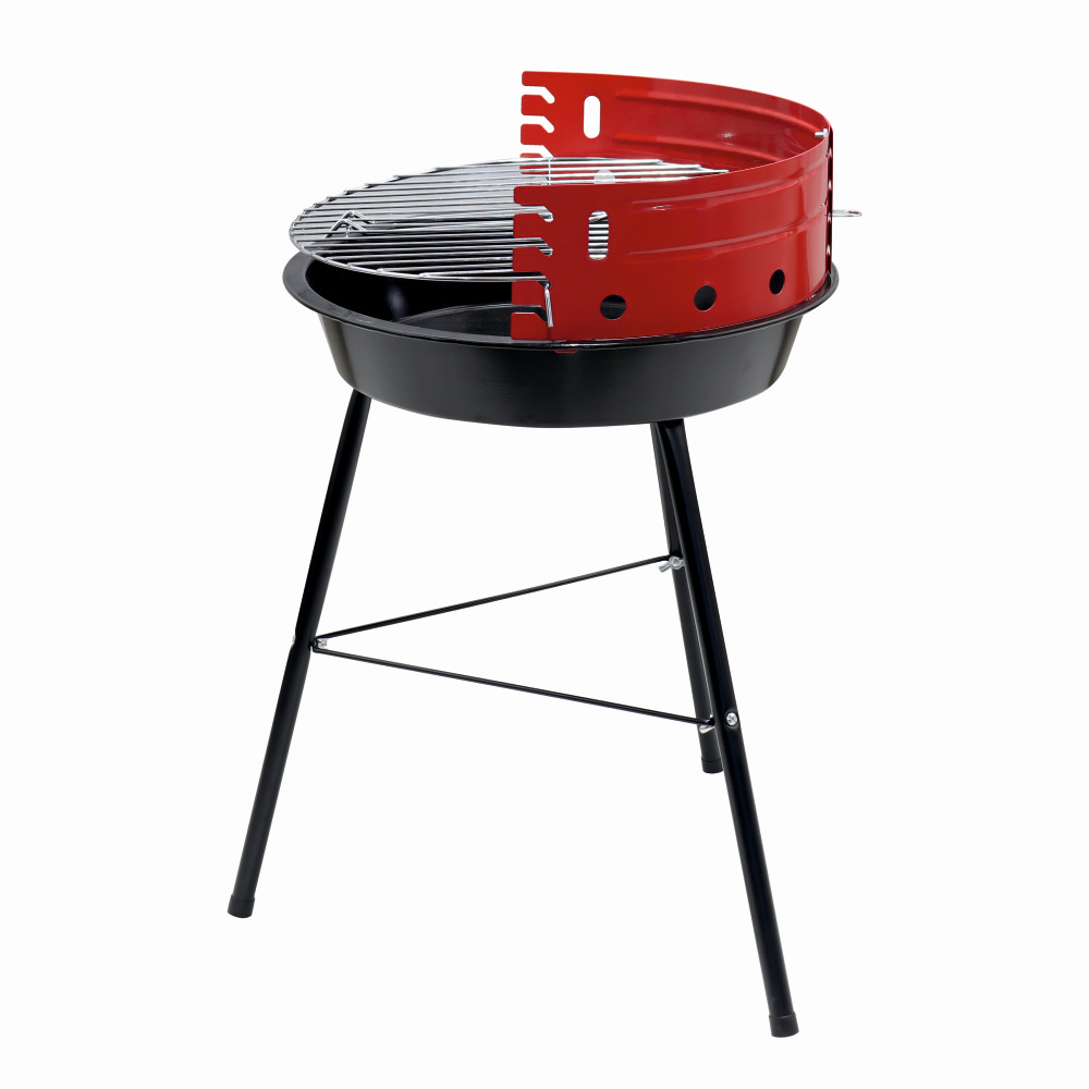 Gratar pe carbuni KLUGMEISTER KY23014, material otel, circular, portabil, inaltime gatire 53 cm, diametru gratar 33 cm – In lucru Gratar pe carbuni KLUGMEISTER KY23014, material otel, circular, portabil, inaltime gatire 53 cm, diametru gratar 33 cm - In lucru