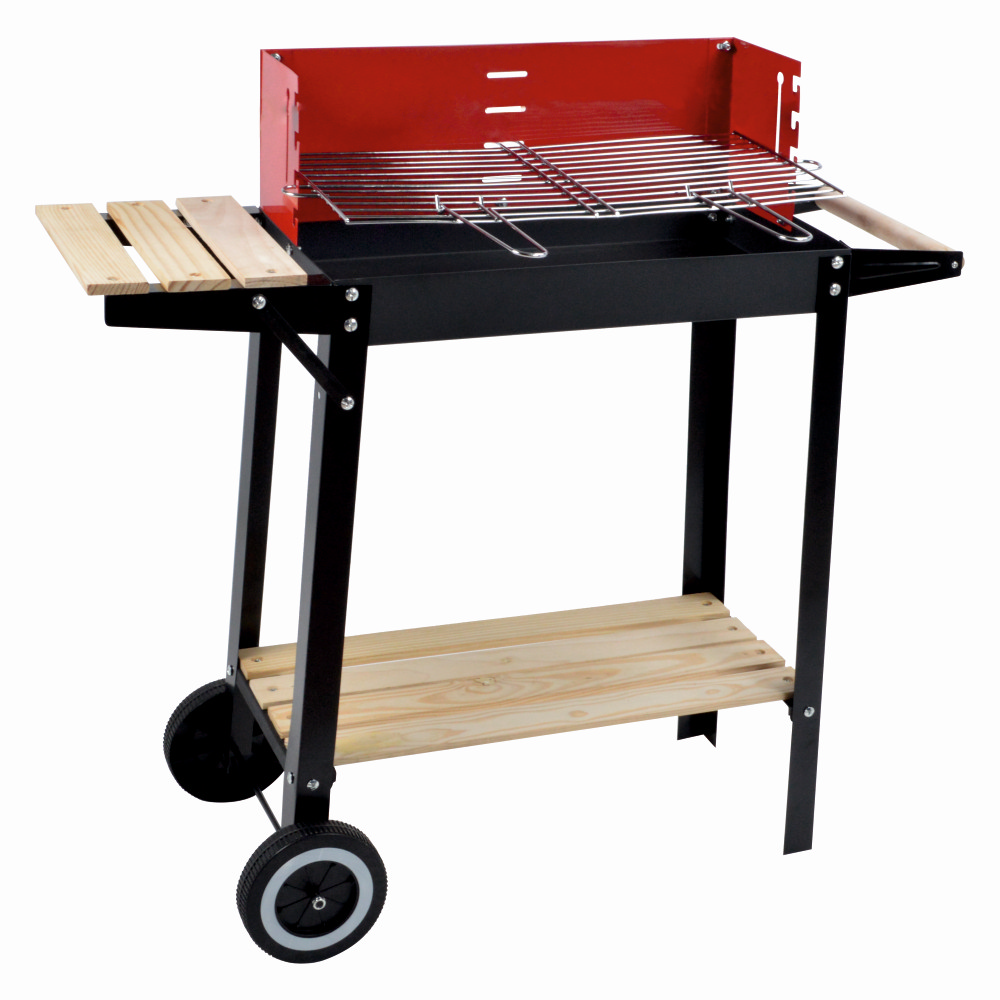 Gratar pe carbuni KLUGMEISTER YH28020D, material otel, cu roti deplasare, raft inferior, gratar detasabil, suprafata gatire 50×24 cm – In lucru Gratar pe carbuni KLUGMEISTER YH28020D, material otel, cu roti deplasare, raft inferior, gratar detasabil, suprafata gatire 50x24 cm - In lucru