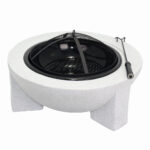 Semineu pentru terasa KLUGMEISTER KY7347FP, material otel cu baza din oxid de magneziu, dimensiuni 73x73x46 cm - SimpleTools