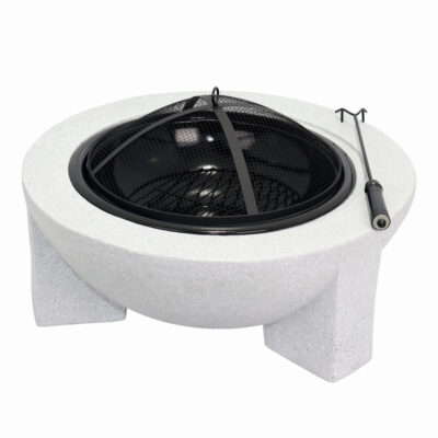 Semineu pentru terasa KLUGMEISTER KY7347FP, material otel cu baza din oxid de magneziu, dimensiuni 73x73x46 cm
