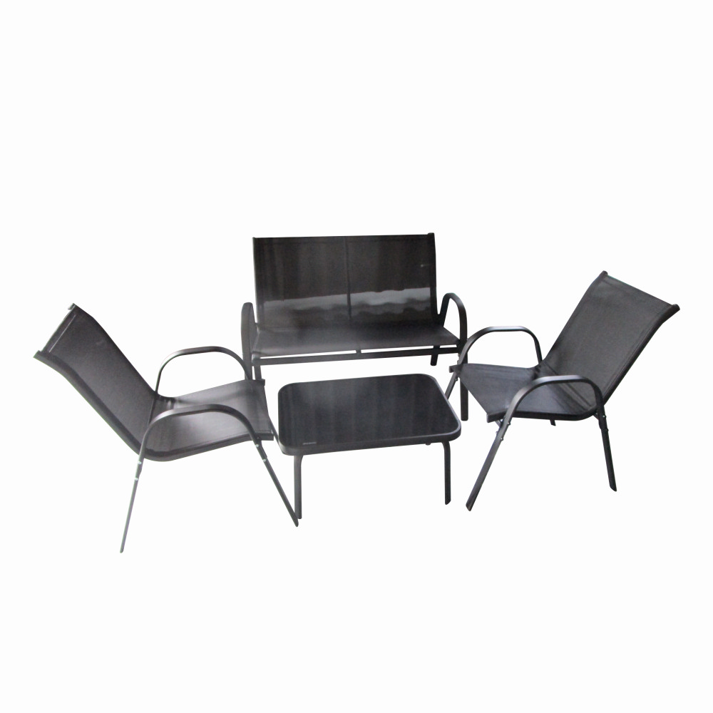 Set mobilier terasa/gradina KLUGMEISTER KJFT078, o canapea + doua scaune + o masa, culoare neagra – In lucru Set mobilier terasa/gradina KLUGMEISTER KJFT078, o canapea + doua scaune + o masa, culoare neagra - In lucru