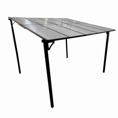 Pergola pentru terasa/gradina din otel si aluminiu KLUGMEISTER KJF4133, dimensiuni 300x300x250/190 cm, culoare gri - SimpleTools