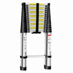 Scara telescopica din aluminiu MESTERINO TOOLS JL-101-6.2, 16 trepte, 6.2 metri, greutate maxima 150 kg - In lucru