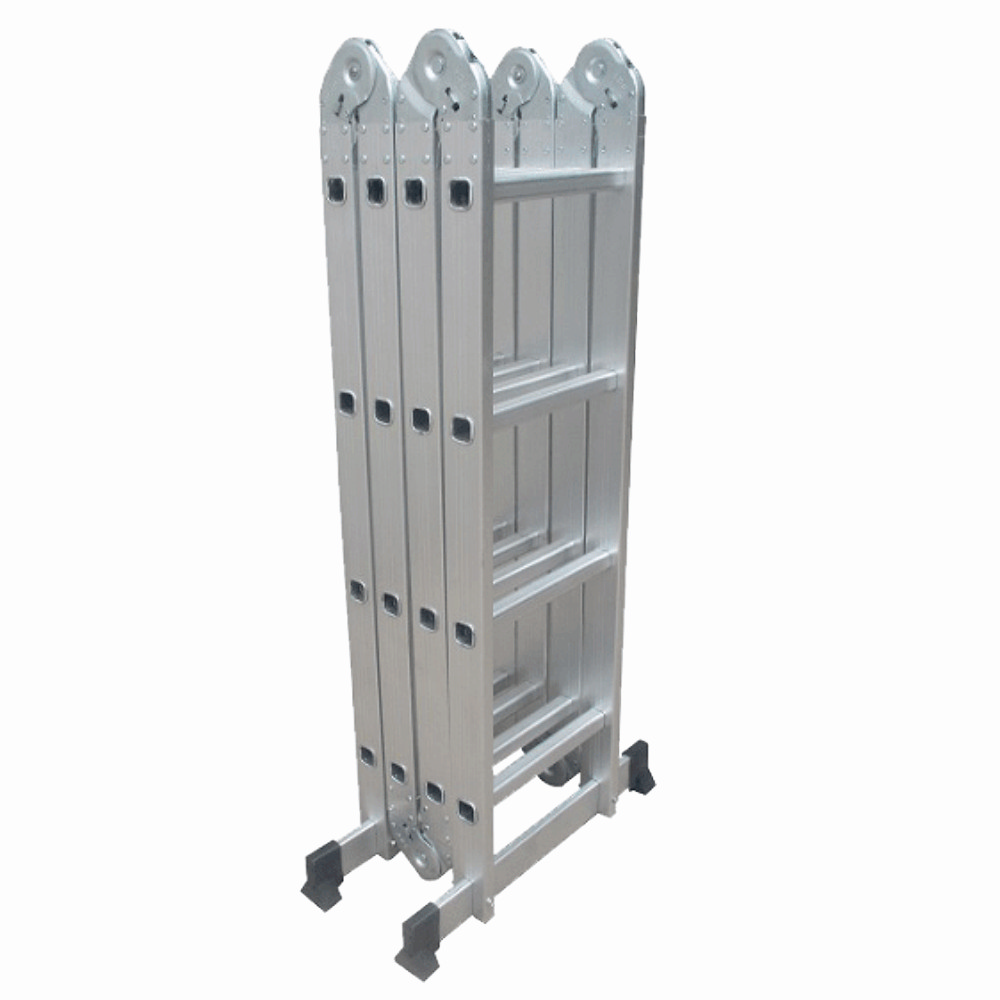 Scara multifunctionala din aluminiu cu balama MESTERINO TOOLS JL-201-4X4, 4.7 metri, 4×4 trepte, greutate maxima 150 kg – In lucru Scara multifunctionala din aluminiu cu balama MESTERINO TOOLS JL-201-4X4, 4.7 metri, 4x4 trepte, greutate maxima 150 kg - In lucru